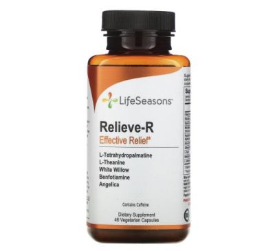 LifeSeasons, Relieve-R, Effective Relief, 46 Vegetarian Capsules