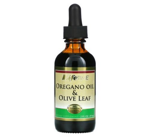LifeTime Vitamins, Oregano Oil & Olive Leaf, 2 fl oz (59 ml)