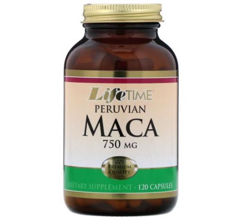 LifeTime Vitamins, Перуанская мака, 750 мг, 120 капсул
