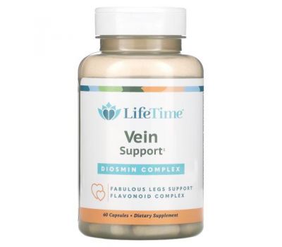 LifeTime Vitamins, Vein Support, комплекс с диосмином, 60 капсул
