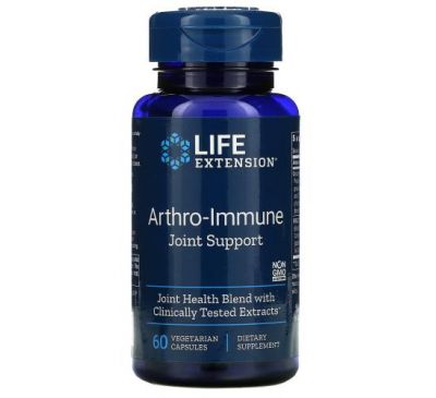 Life Extension, Arthro-Immune, поддержка суставов, 60 растительных капсул