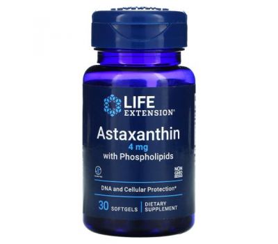 Life Extension, Astaxanthin with Phospholipids, 4 mg, 30 Softgels