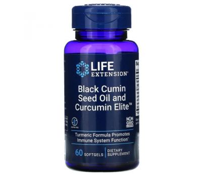 Life Extension, Black Cumin Seed Oil and Curcumin Elite , 60 Softgels