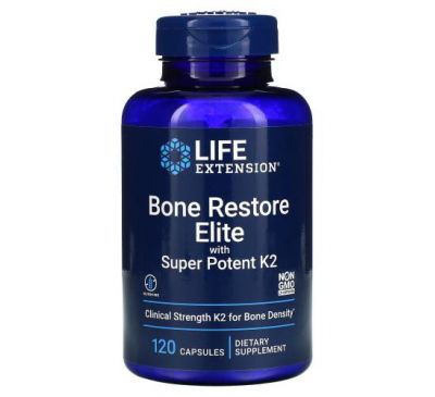 Life Extension, Bone Restore Elite, With Super Potent K2, 120 Capsules