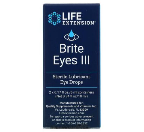 Life Extension, Brite Eyes III, 2 Vials, 0.17 fl oz. (5 ml) Each