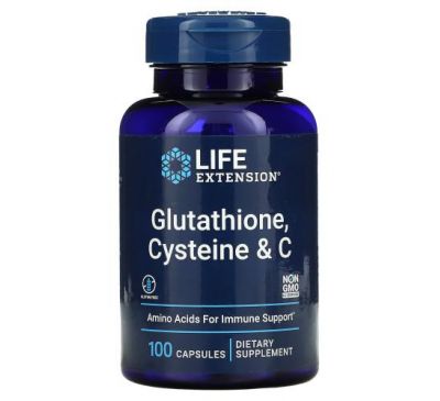 Life Extension, Glutathione, Cysteine & C, 100 Capsules