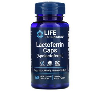 Life Extension, Lactoferrin Caps, 60 Vegetarian Capsules