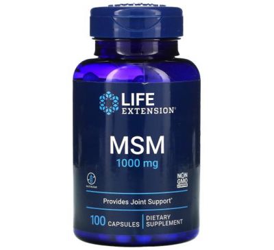 Life Extension, MSM, 1,000 mg, 100 Capsules