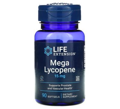 Life Extension, Mega Lycopene, 15 mg, 90 Softgels