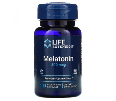 Life Extension, Melatonin, 300 mcg, 100 Vegetarian Capsules
