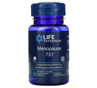 Life Extension, Menopause 731, 30 вегетарианских таблеток, покрытых кишечнорастворимой оболочкой
