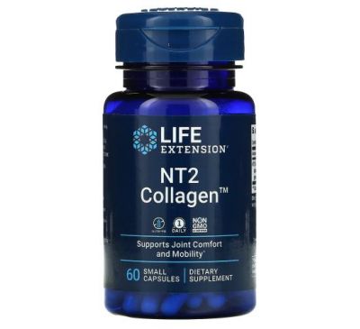Life Extension, NT2 Collagen, 60 маленьких капсул