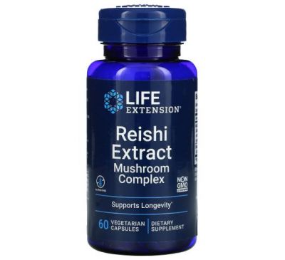 Life Extension, Reishi Extract Mushroom Complex, 60 Vegetarian Capsules
