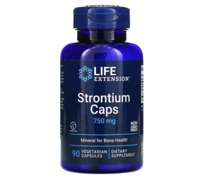 Life Extension, Strontium Caps, 250 mg, 90 Vegetarian Capsules