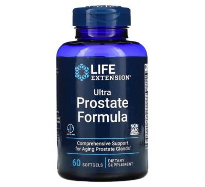 Life Extension, Ultra Prostate Formula, добавка для підтримки простати, 60 капсул