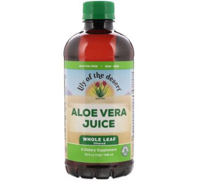 Lily of the Desert, Aloe Vera Juice, Whole Leaf Filtered, 32 fl oz (946 ml)