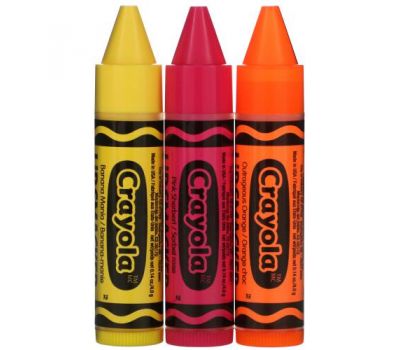 Lip Smacker, Crayola, бальзам для губ, трио в упаковке, 3 шт., 4,0 г (0,14 унции)