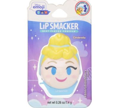 Lip Smacker, Disney Emoji Lip Balm, Cinderella, #BibbityBobbityBerry, 0.26 oz (7.4 g)