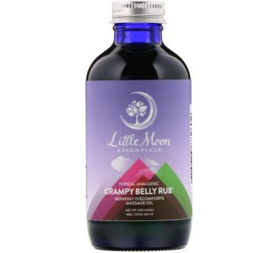 Little Moon Essentials, Crampy Belly Rub, Massage Oil, 4 oz (118 ml)