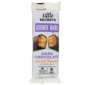 Little Secrets, Dark Chocolate Cookie Bar, Salted Caramel, 1.8 oz (50 g)