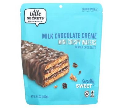 Little Secrets, Mini Crispy Wafers, Milk Chocolate with Sea Salt, 10 Individually Wrapped Minis, 3.5 oz (100 g)