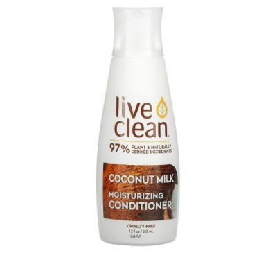 Live Clean, увлажняющий кондиционер с кокосовым молоком, 350 мл (12 жидк. унций)