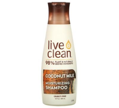 Live Clean, увлажняющий шампунь с кокосовым молоком, 350 мл (12 жидк. унций)