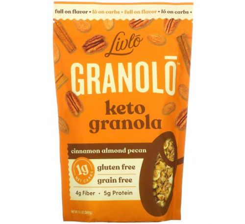 Livlo, Granolo, Keto Granola, Cinnamon Almond Pecan, 11 oz (309 g)