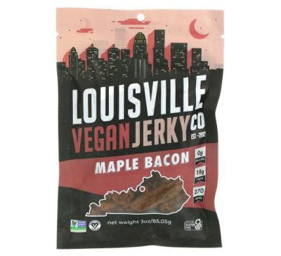 Louisville Vegan Jerky Co, Maple Bacon, 3 oz (85.05 g)