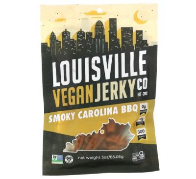 Louisville Vegan Jerky Co, Барбекю Smoky Carolina, 85,05 г (3 унции)