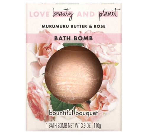 Love Beauty and Planet, Bath Bomb, Murumuru Butter & Rose, 3.9 oz (110 g)