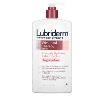 Lubriderm, Advanced Therapy Lotion, лосьйон для інтенсивного зволоження для дуже сухої шкіри, 709 мл (24 рідк. унції)