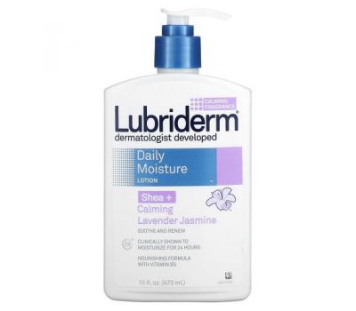 Lubriderm, Daily Moisture Lotion, Shea + Calming Lavender Jasmine, 16 fl oz (473 ml)