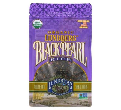 Lundberg, Organic, Black Pearl Rice, 1 lb (454 g)