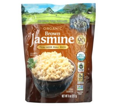 Lundberg, Organic Brown Jasmine, Thai Hom Mali Rice, 8 oz (227 g)