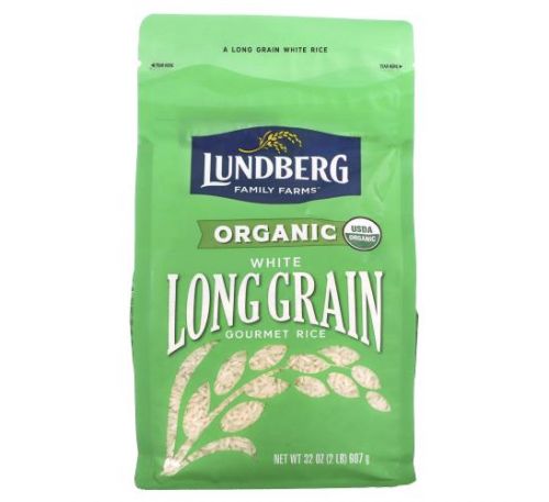 Lundberg, органічний довгозернистий білий рис, 907 г (2 фунти)
