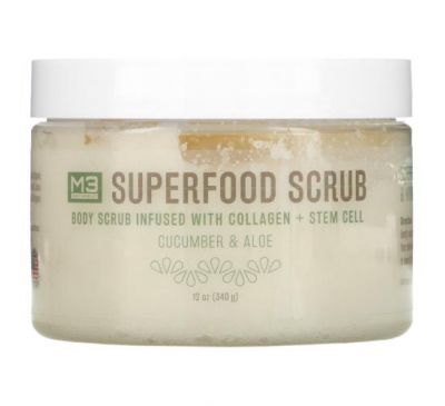 M3 Naturals, Superfood Scrub, Cucumber & Aloe, 12 oz (340 g)