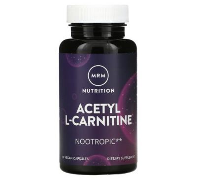 MRM, Nutrition, ацетил-L-карнітин, 60 веганських капсул