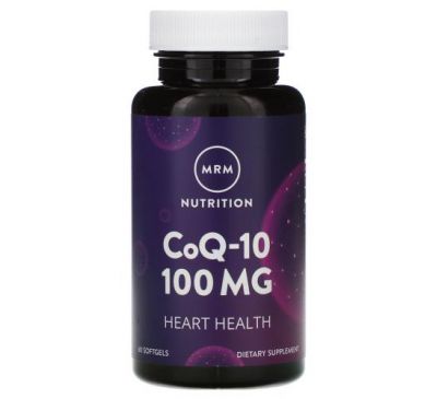 MRM, Nutrition, коензим Q10, 100 мг, 60 капсул