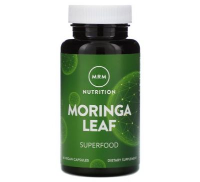MRM, Nutrition, листя моринги, 60 веганських капсул
