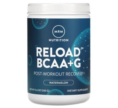 MRM, Reload BCAA+G, Post-Workout Recovery, Watermelon, 11.6 oz (330 g)