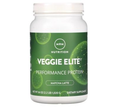 MRM,  Veggie Elite Performance Protein, Matcha Latte, 2.2 lb (1,020 g)