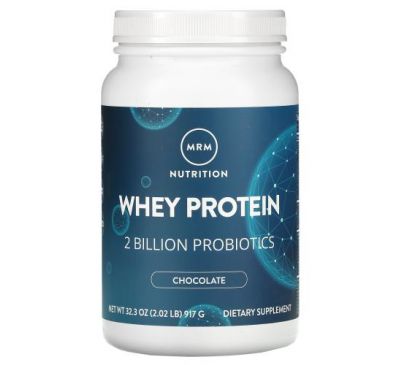 MRM, Whey Protein, Chocolate, 2 Billion Probiotics, 2.02 lbs (917 g)