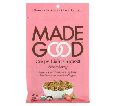 MadeGood, Crispy Light Granola, Strawberry, 10 oz (284 g)