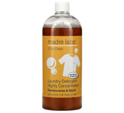 Madre Labs, высококонцентрированное средство для стирки, ладан и мирра, 0,94 л (32 жидк. унции)