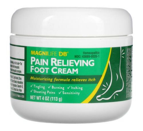 MagniLife, Pain Relieving Foot Cream, Moisturizing & Itch Relief Formula, 4 oz (113 g)
