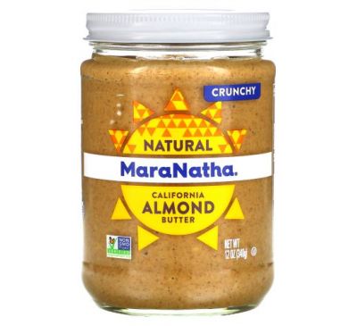 MaraNatha, Natural California Almond Butter, Crunchy, 12 oz (340 g)