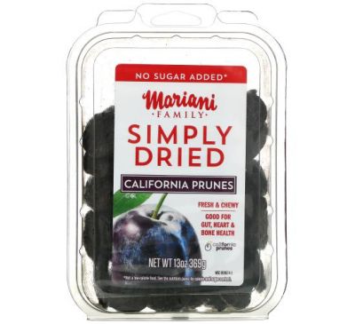Mariani Dried Fruit, Family, Simply Dried, калифорнийский чернослив, 369 г (13 унций)