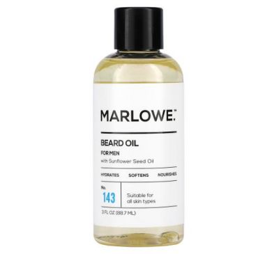 Marlowe, Men's Beard Oil, No. 143, 3 fl oz (88.7 ml)