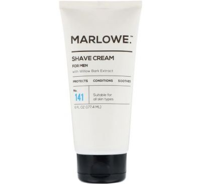 Marlowe, Men's Shave Cream, No. 141, 6 fl oz (177.4 ml)